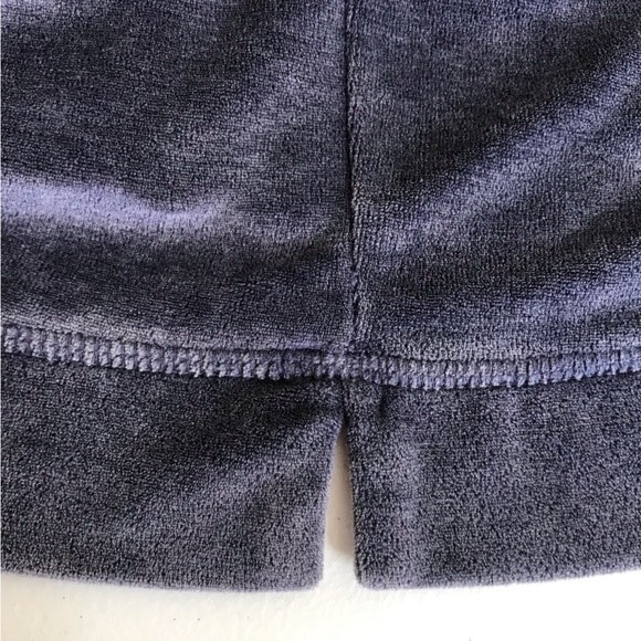 Westbound Velour Kangaroo Pocket Side Slit Bottom Dusty Blue Gray Women's Large - Picture 9 of 12